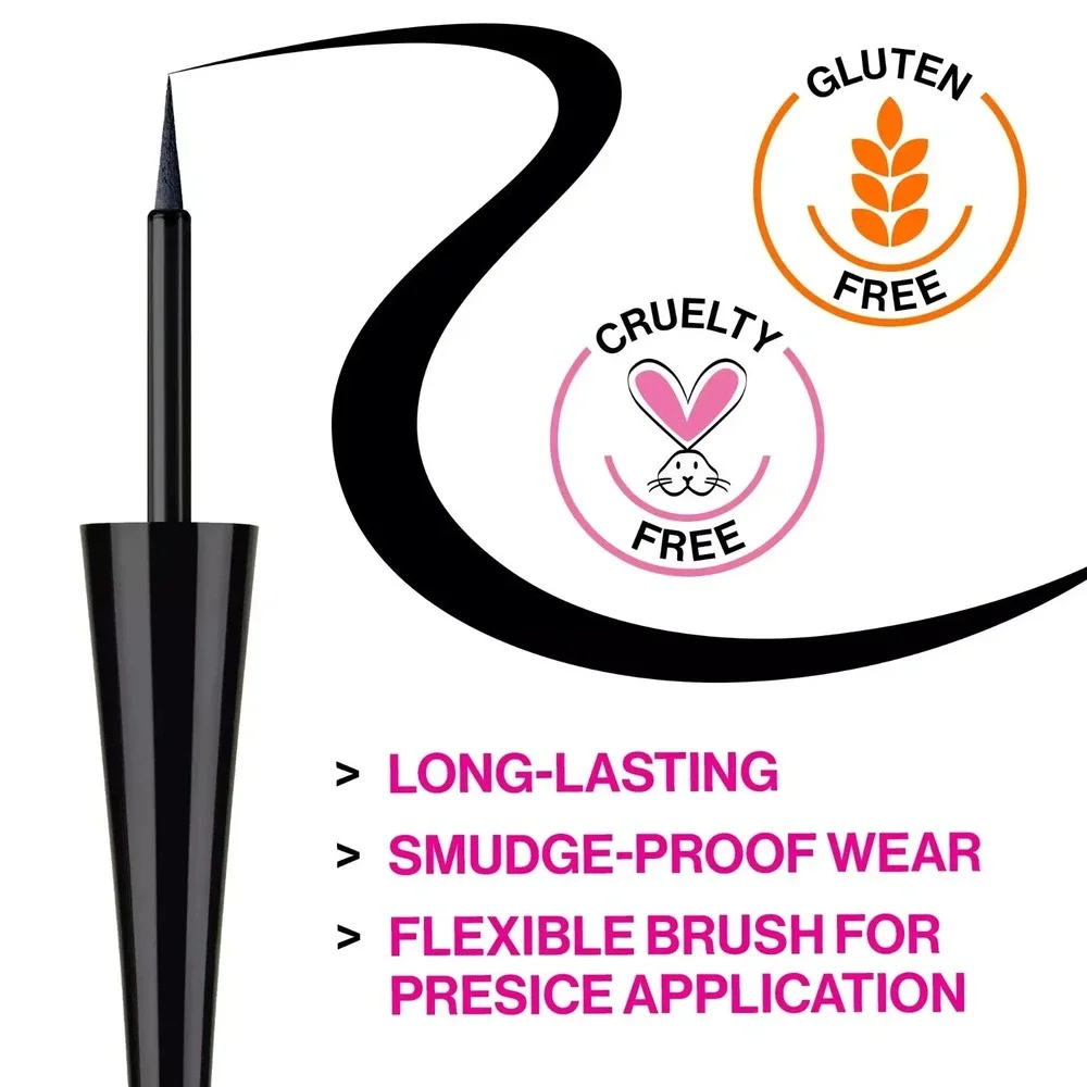 Wet n Wild MEGALINER liquid Eyeliner, 872A Dark Brown .12 fl‎ oz